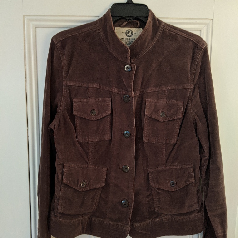 Lucky Brand brown cord jacket